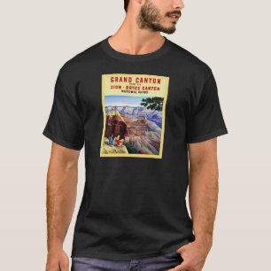 T-shirt Affiche de Vintage voyage de ~ de canyon grand