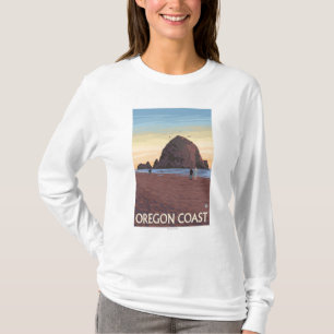 T-shirt Affiche de Vintage voyage de roche de meule de