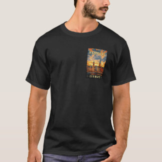 T-shirt Affiche de voyage à Hambourg en Allemagne