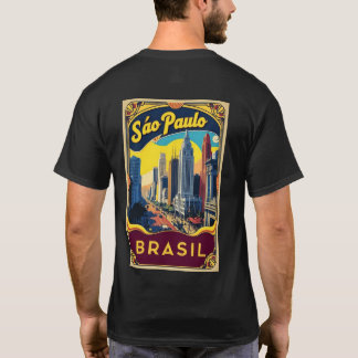 T-shirt Affiche de voyage à São Paulo Brésil