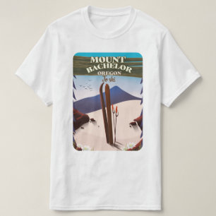 T-shirt Affiche de voyage à ski Mount Bachelor Oregon