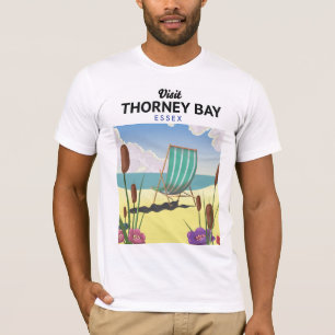 T-shirt Affiche de voyage à Thorney Bay, Essex Seaside