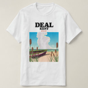 T-shirt Affiche de voyage au bord de la mer à Deal Kent