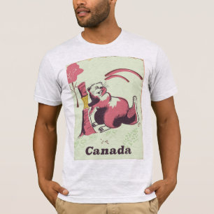 T-shirt Affiche de voyage au Canada vintage castor