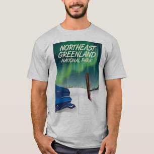 T-shirt Affiche de voyage au Groenland du Nord-Est
