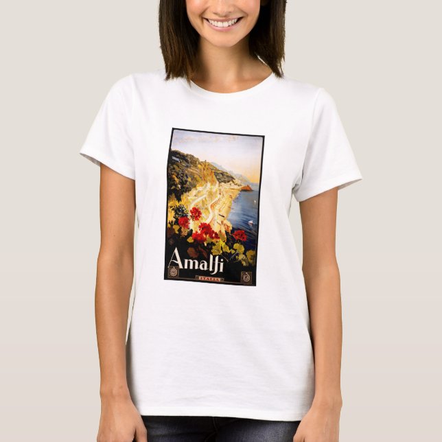 T-shirt Affiche de voyage d'Amalfi (Devant)