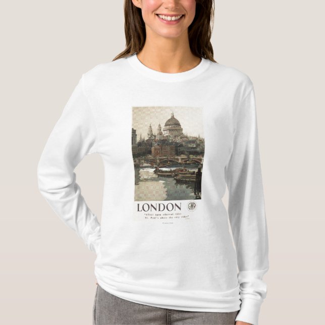 T-shirt Affiche de voyage de Great Western St Paul (Devant)