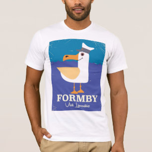 T-shirt Affiche de voyage de la mouette du Lancashire