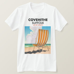 T-shirt Affiche de voyage de la plage de Covehithe Suffolk