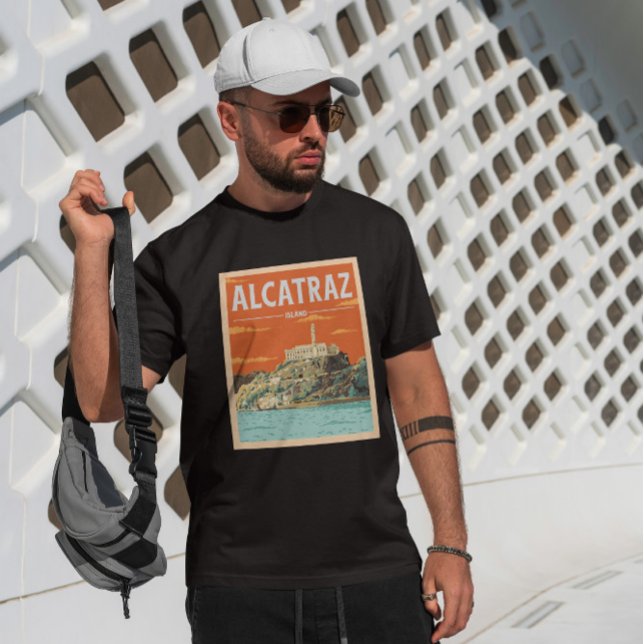 T-shirt Affiche de voyage de la prison d'Alcatraz (Créateur téléchargé)
