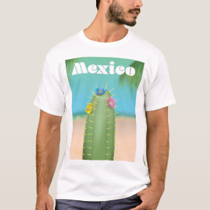 T-shirt Affiche de voyage de Mexico Cactus