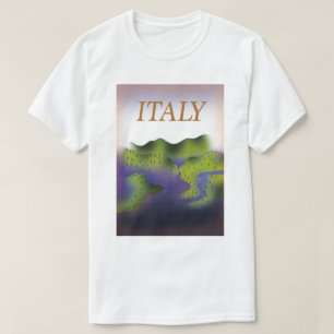 T-shirt Affiche de voyage de paysage de style vintage Ital