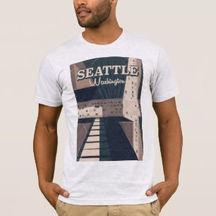 T-shirt Affiche de voyage de Seattle, État de Washington