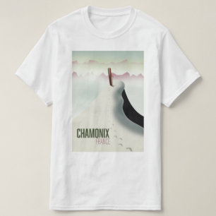 T-shirt Affiche de voyage de ski Chamonix France