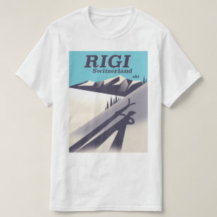 T-shirt Affiche de voyage de ski Rigi Suisse