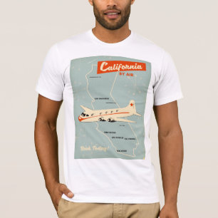 T-shirt Affiche de voyage de style californien des années 