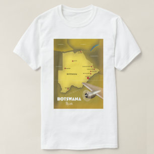 T-shirt affiche de voyage de style vintage du Botswana.