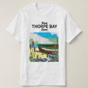 T-shirt Affiche de voyage de Thorpe bay Essex bord de mer.