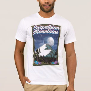 T-shirt Affiche de voyage des Monts Carpates