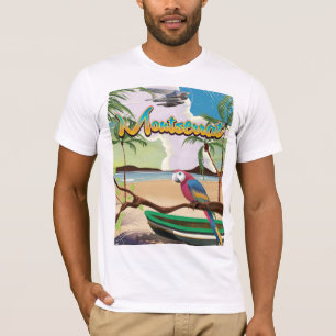T-shirt Affiche de voyage d'île de Montserrat rétro