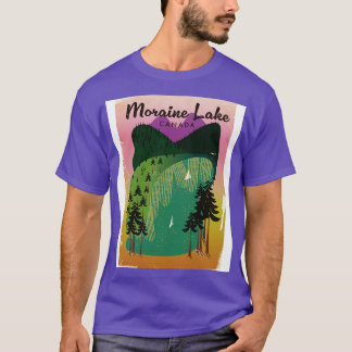 T-shirt Affiche de voyage du Canada du lac Moraine