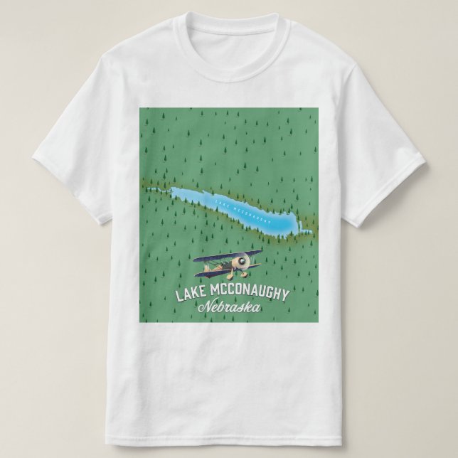 T-shirt Affiche de voyage du lac McConaughy Nebraska (Design devant)