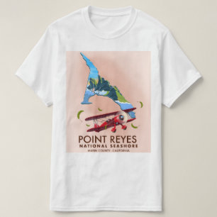 T-shirt affiche de voyage du littoral national de Point Re