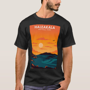 T-shirt affiche de voyage du parc national de Haleakala
