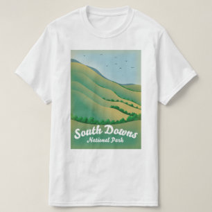 T-shirt Affiche de voyage du parc national de South Downs