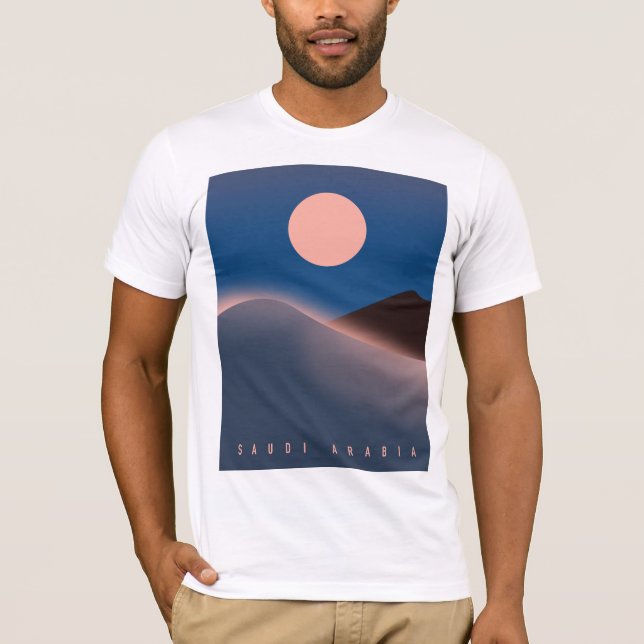 T-shirt Affiche de voyage en Arabie Saoudite. (Devant)