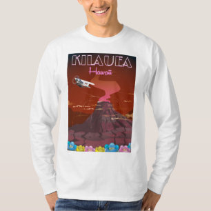 T-shirt Affiche de voyage en avion Kilauea Hawaii