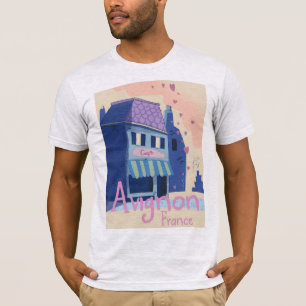 T-shirt Affiche de voyage en cartoon d'Avignon France