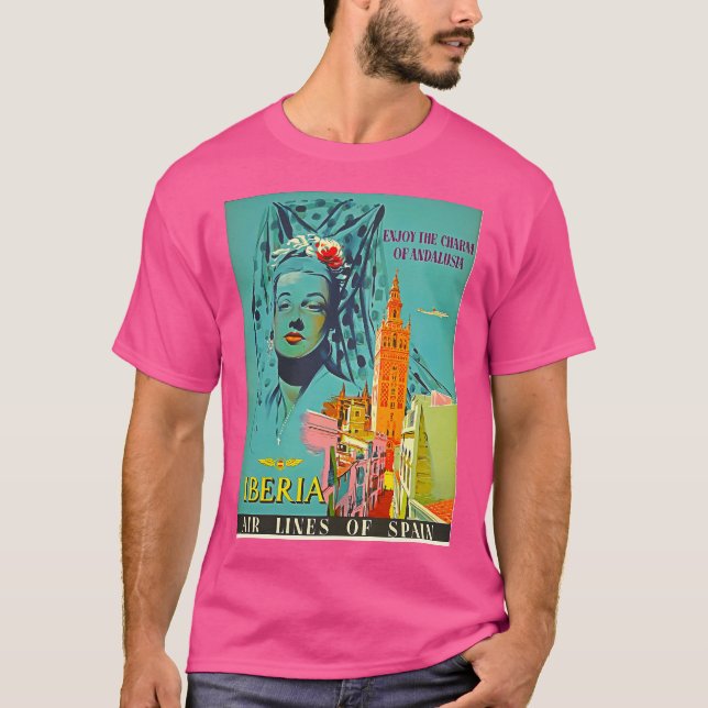 T-shirt Affiche de voyage Espagne (Devant)