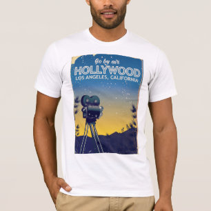 T-shirt Affiche de voyage Hollywood Los Angeles Californie