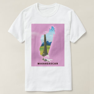 T-shirt Affiche de voyage illustrée de Madagascar