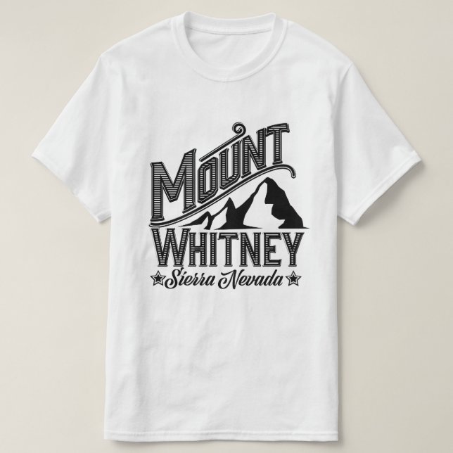 T-shirt Affiche de voyage Mount Whitney Sierra Nevada (Design devant)