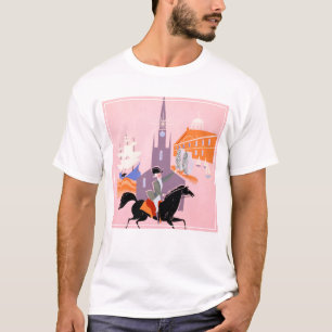 T-shirt Affiche De Voyage Pour Allegheny Airlines À Boston