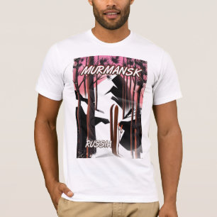 T-shirt Affiche de voyage russe de Mourmansk