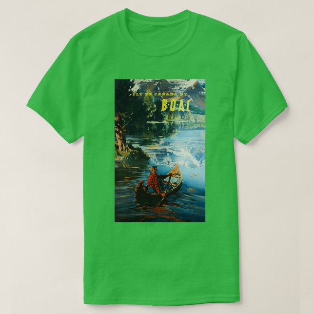 T-shirt Affiche de voyage vintage du Canada (Design devant)