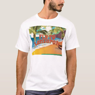 T-shirt Affiche de voyage vintage Fly To Lanzarote