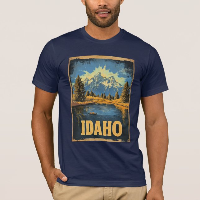 T-shirt Affiche de voyage vintage Idaho (Devant)