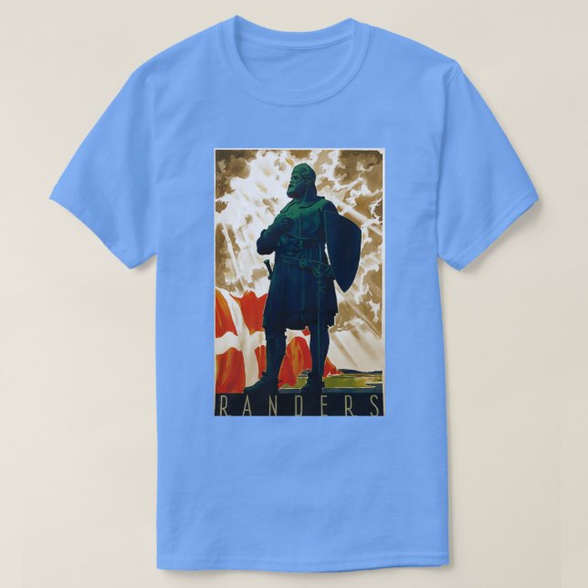 T-shirt Affiche de voyage vintage Randers (Design devant)