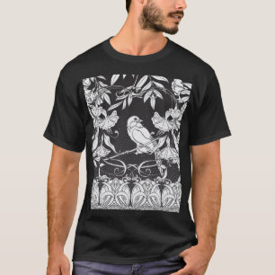 T-shirt Affiche décorative Fleurs Oiseau Nouveau