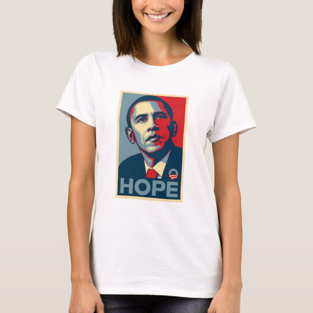 T-shirt Affiche d'espoir de Barack Obama (Devant)