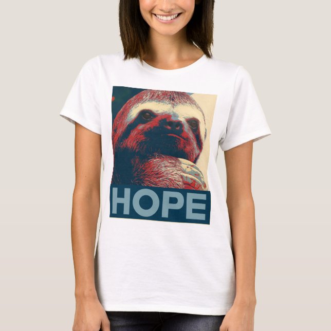 T-shirt Affiche d'espoir de paresse (Devant)