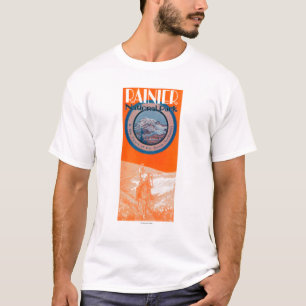 T-shirt Affiche du mont Rainier - équitation