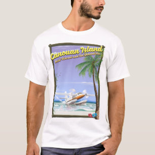 T-shirt affiche du paradis des Caraïbes, des îles Canouenn
