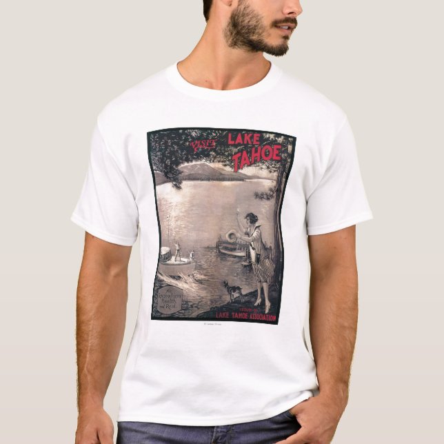 T-shirt Affiche en bois de bateau (Devant)