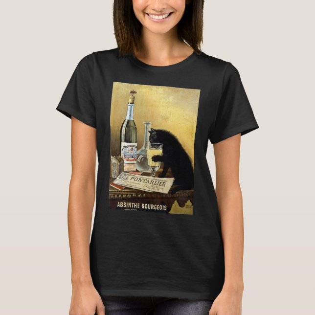 T-shirt Affiche française rétro "absinthe bourgeois" (Devant)