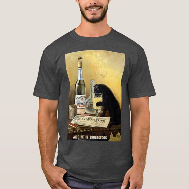 T-shirt Affiche française rétro "absinthe bourgeois" (Devant)